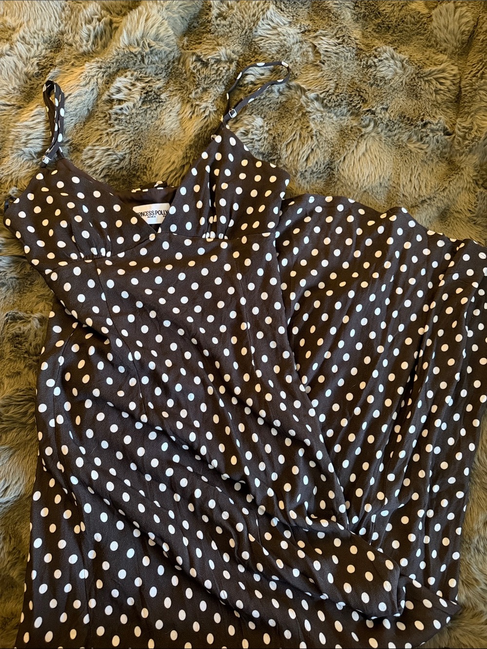 PRINCESS POLLY Polka Dot Maxi Dress - Size 4